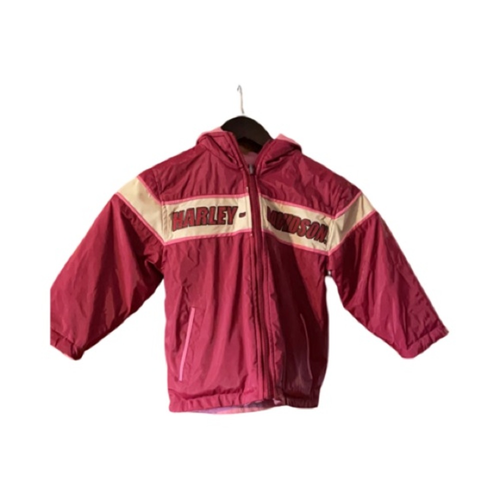 Reversible Harley Davison kids pink jacket